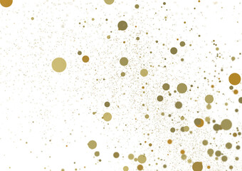 Enchanting Euphoria: Breathtaking 3D Illustration of Enchanting gold Confetti