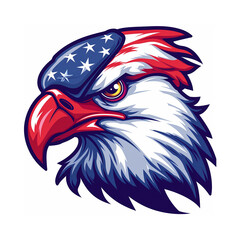 American eagle sports vector mascot logo design illustration white background head