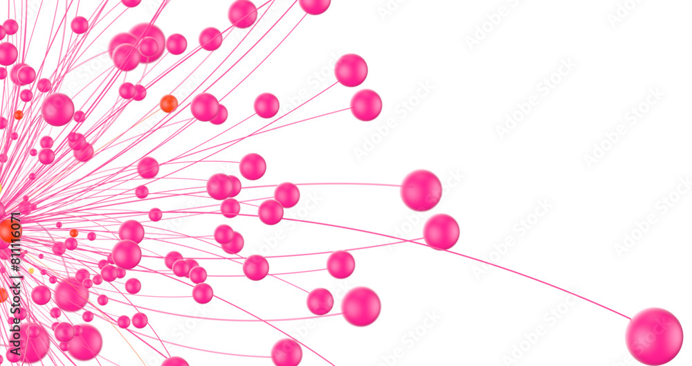 Poster sphere network structure - abstract design connection design