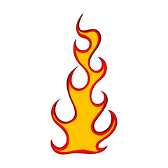 paint flame decal cartoon. speed s, stripe classic, graphic patch paint flame decal sign. isolated symbol vector illustration