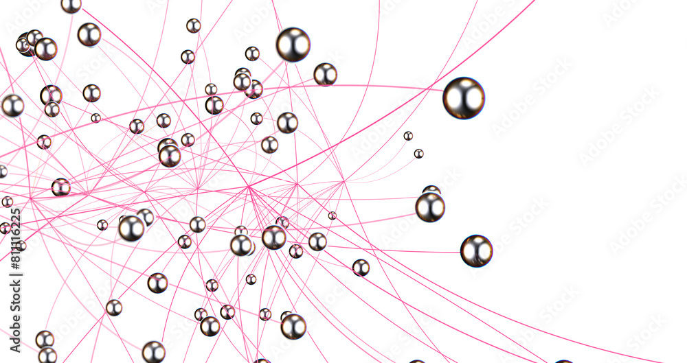 Aufkleber sphere network structure - abstract design connection design