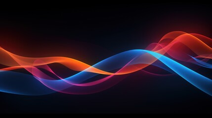 Abstract technology background with waving particle design