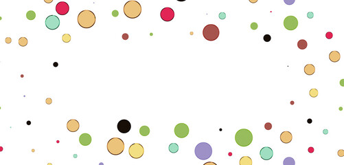  Colorful confetti on white background