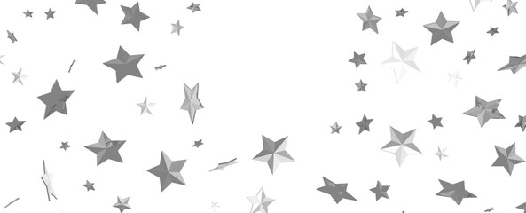 Naklejka premium Seamless pattern with small silver stars on white background.