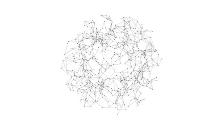 Digital cyberspace with particles and Digital data network connections concept.