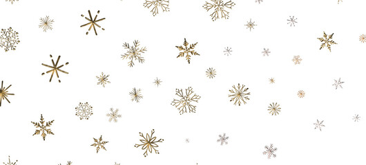 Snowflakes and bokeh lights on the blue Merry Christmas background. 3D render