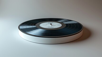 Record album mock-up with a CD/DVD/Bluray Disk 3d rendering isolated on a white background