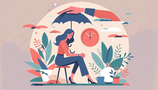 Elegant Woman Time Management Nature Grace
