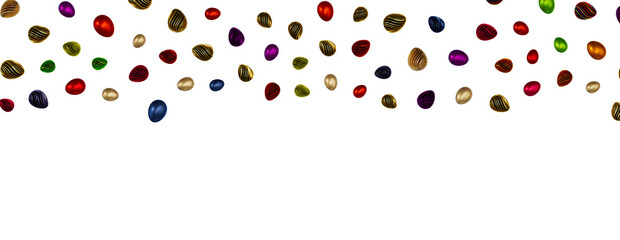 Colorful handmade easter eggs isolated