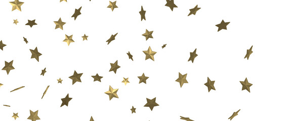 Gilded Wonder: Explore the Magic of a 3D Gold Stars Rain