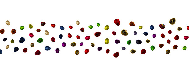 Colorful handmade easter eggs isolated