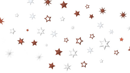 Stellar Christmas Symphony: Exquisite 3D Illustration of Falling Stars in Harmonious Motion for the Holidays