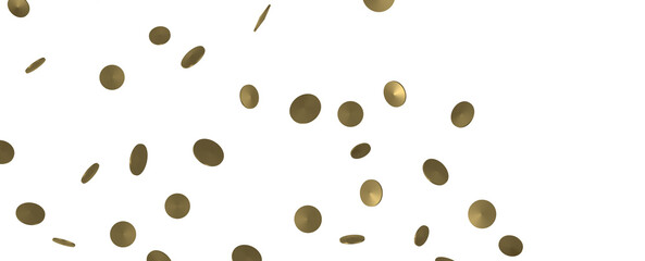 Golden Rainfall: Astonishing 3D Illustration of Golden Confetti Shower