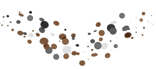 Mesmeric Moments: Mesmeric 3D Illustration Depicting Mesmerizing gold Confetti