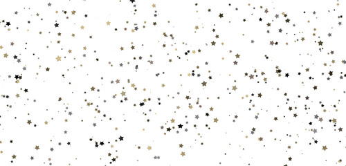 A Shower of Celestial Beauty: 3D Gold Stars Rain Illustration Bedazzles