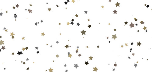Obraz premium A Shower of Celestial Beauty: 3D Gold Stars Rain Illustration Bedazzles