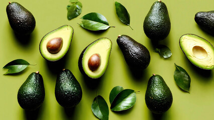 Shot of a avocado background 16:9 with copyspace