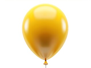 A yellow balloon on a white background.