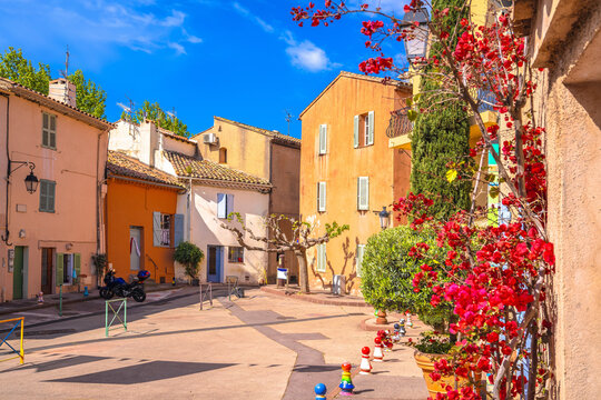 Town of Frejus colorful street architecture view