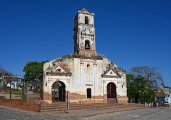 Ruins of a colonial church in Trinidad, Cuba