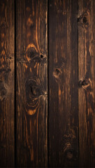 Weathered Wood Aesthetic, Old Grunge Textured Wooden Background in Dark Brown