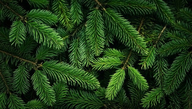 Nahaufnahme eines Tannenbaum, Tiefes Gr&uuml;n, Natur Hintergrund, Wallpaper 