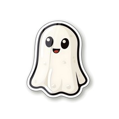 Adorable Halloween Ghost Sticker for Fun