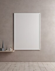 Minimalist Mockup Frame in Modern Apartment