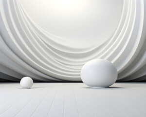 white wall empty room interior floor background modern light design.