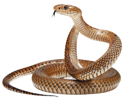 snake on white isolate background