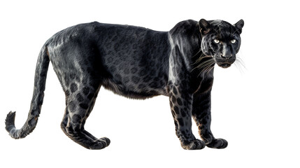 black tiger isolated on white