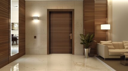 Architectural Concept: Aluminum panel doors, house door design