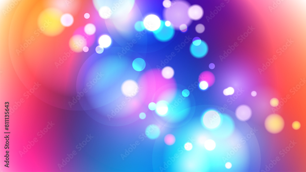 Aufkleber bokeh lights. blurred circle shapes. abstract light effect. vector illustration.