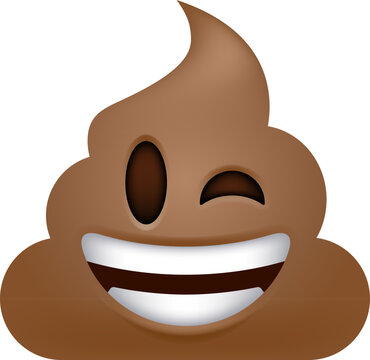 Winking Cute Mischievous Poop Emoji Icon