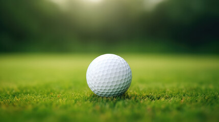 golf ball on the grass, sports background, wallpaper, close-up