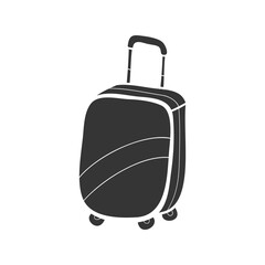 Luggage Icon Silhouette Illustration. Travel Vector Graphic Pictogram Symbol Clip Art. Doodle Sketch Black Sign.