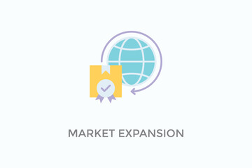 Market Expansion Vector Icon Or Logo Illustration