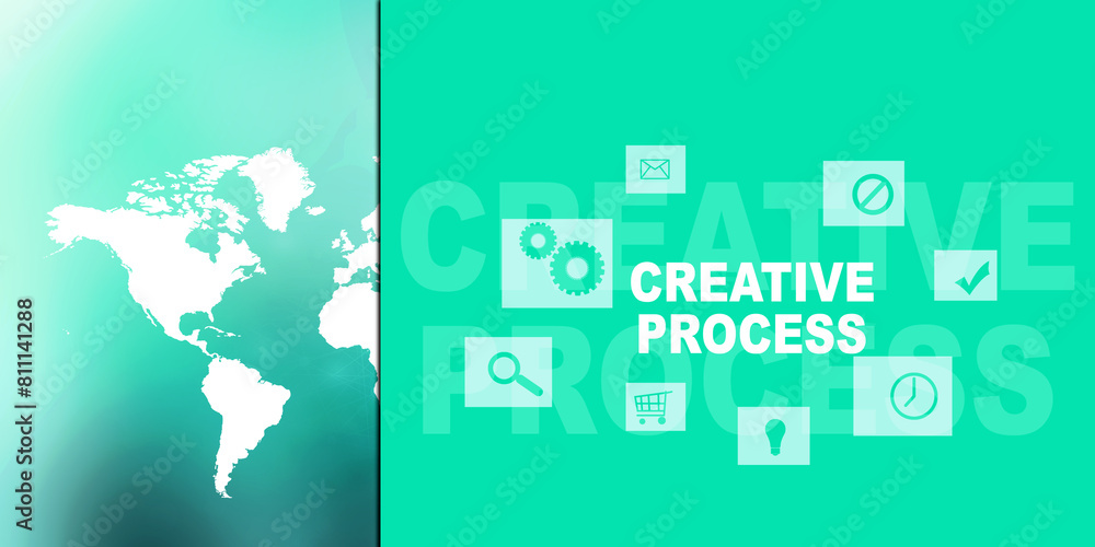 Poster 2d illustration digital abstract business networking background