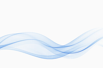 Blue abstract wave on a white background.