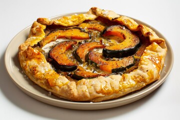 Elegant Acorn Squash Galette with Roasted Squash and Gruyere Cheese