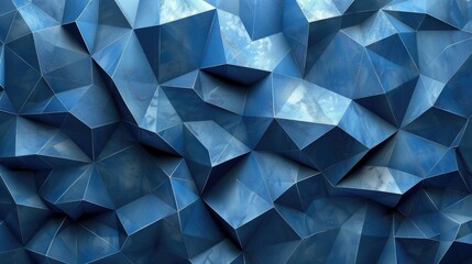 Blue Abstract Background With Small Shapes