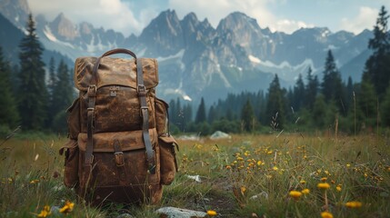 Adventurous: A backpack ready for a hike through the mountains