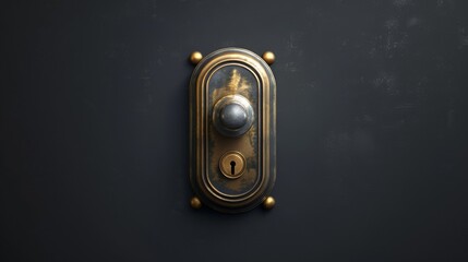 3D realistic image of a doorbell, clean lighting, isolated on background - Powered by Adobe