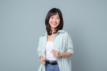 Small business owners, women entrepreneurs concept. Smiling young asian businesswoman starting own...