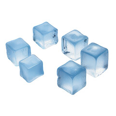 ice cubes isolated on white