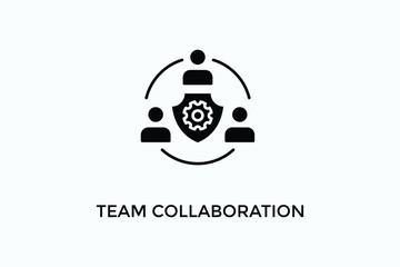 Obraz premium Team Collaboration Vector Icon Or Logo Illustration