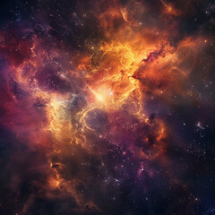 Fototapeta na wymiar Celestial Nebulae Enigmatic Space Wallpaper