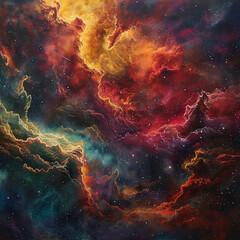 Celestial Nebulae Enigmatic Space Wallpaper