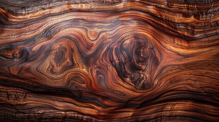 Elegant rosewood surface with intricate grains, ideal for showcasing