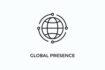 Global Presence Vector Icon Or Logo Illustration